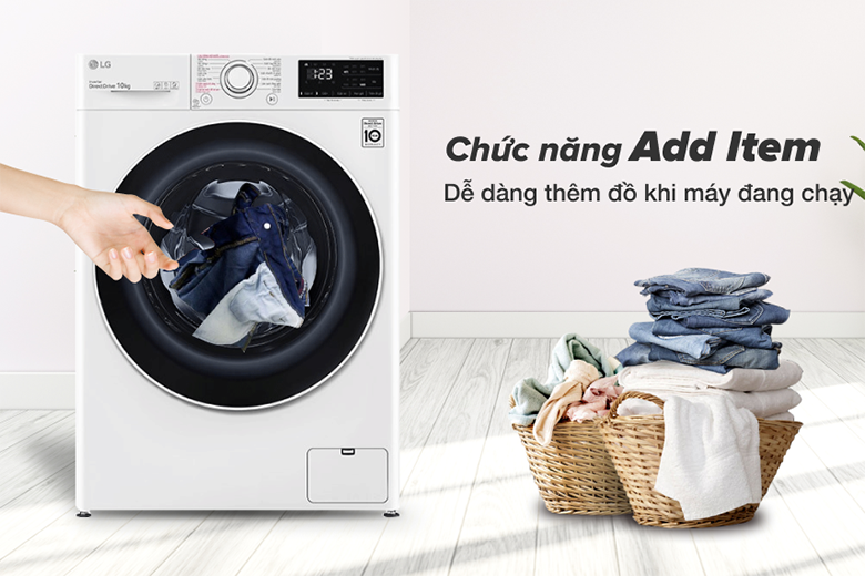 Tính năng Add Item -Máy giặt LG Inverter 10 kg FV1410S5W lồng ngang