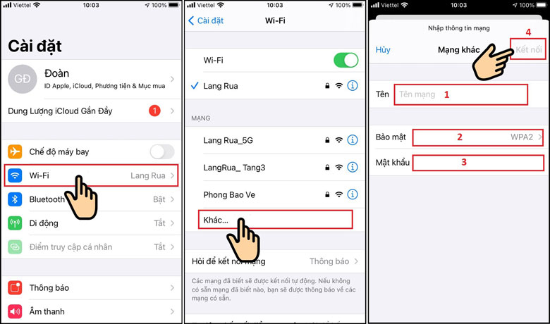 Hướng dẫn kết nối Wifi ẩn trên điện thoại
