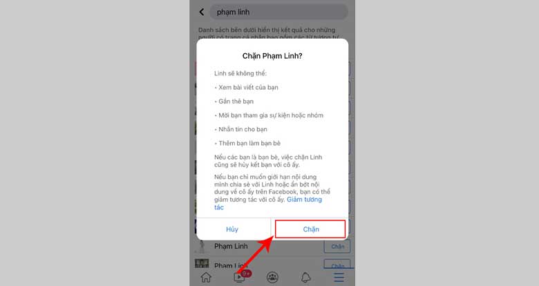 Cách chặn Facebook trên điện thoại: Bước 3