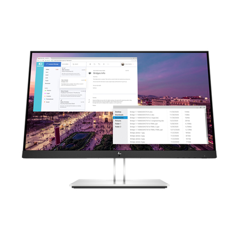 Thiết kế hiện đại - Màn hình máy tính HP E23 G4 9VF96AA 23" FHD
