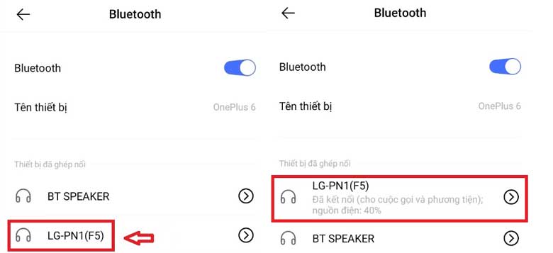 Hát karaoke bằng điện thoại và loa bluetooth: Kết nối loa với điện thoại Android bước 2