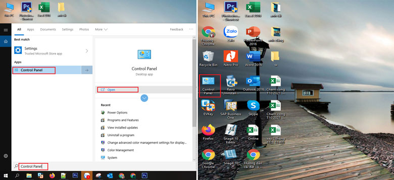 Thiết lập lại thời gian sleep cho laptop hãy vào Control Panel