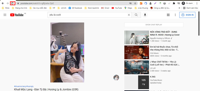 Lại trang YouTube khi YouTube bị lỗi