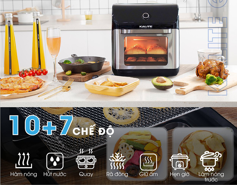 chế độ nấu-Nồi chiên không dầu Kalite 12 lít KL-1200