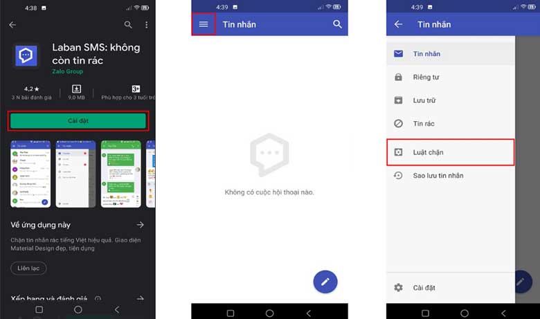Cách chặn tin nhắn rác trên điện thoại Android: Bước 1