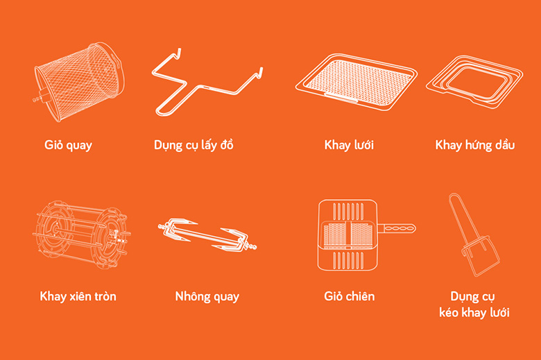 phụ kiện-Nồi chiên không dầu Unie 10 lít UE-1000