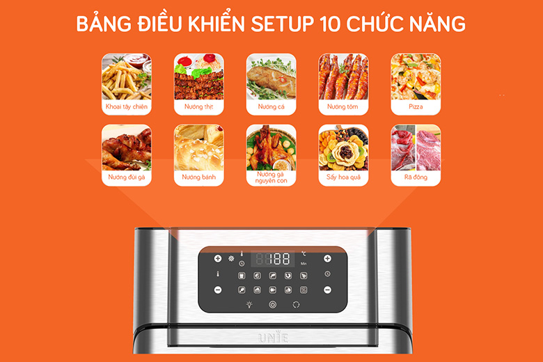 chế độ nấu-Nồi chiên không dầu Unie 10 lít UE-1000