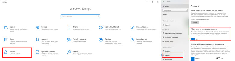 Cách sửa lỗi camera laptop cần cấp quyền cho camera