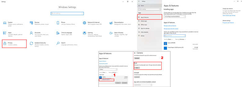Cách sửa lỗi camera laptop reset lại camera