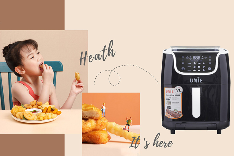 Công suất-Nồi chiên không dầu hơi nước Unie 7 lít Steam US6800