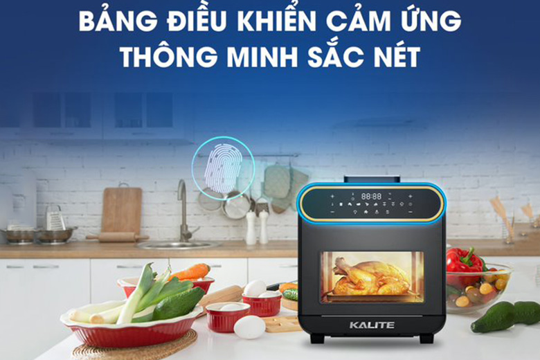 Bảng điều khiển-Nồi chiên không dầu hơi nước Kalite 15 lít Steam Pro