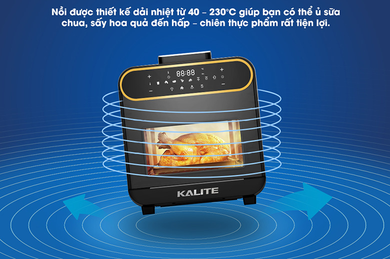 Công suất-Nồi chiên không dầu hơi nước Kalite 15 lít Steam Pro