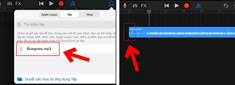 Cách cài nhạc chuông điện thoại iPhone bằng GarageBand: Bước 3