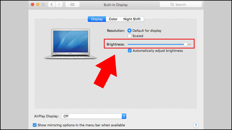 Cách tiết kiệm pin cho MacBook: Làm giảm độ sáng màn hình
