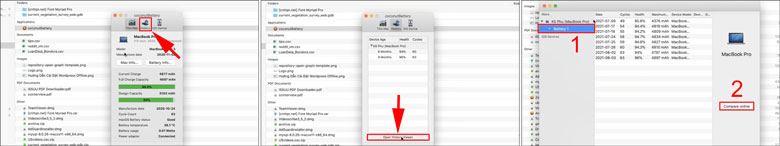 So sánh độ chai pin MacBook