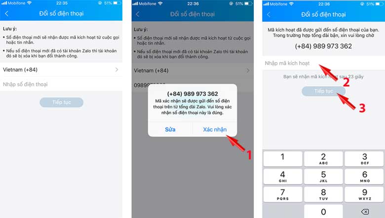 Cách đổi số điện thoại zalo: Bước 2