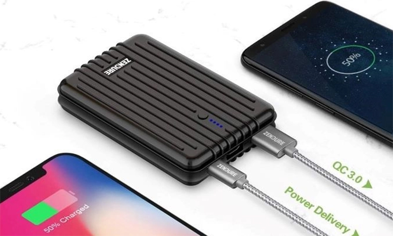Sạc lại nhanh chóng - Pin dự phòng siêu nhỏ 10000mAh typeC Zendure ZDSM10PD-B