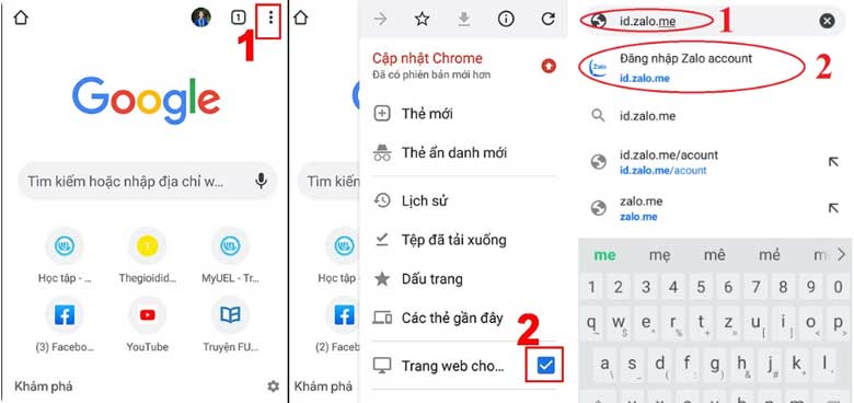 cách đăng nhập zalo trên 2 điện thoại Android: Bước 2