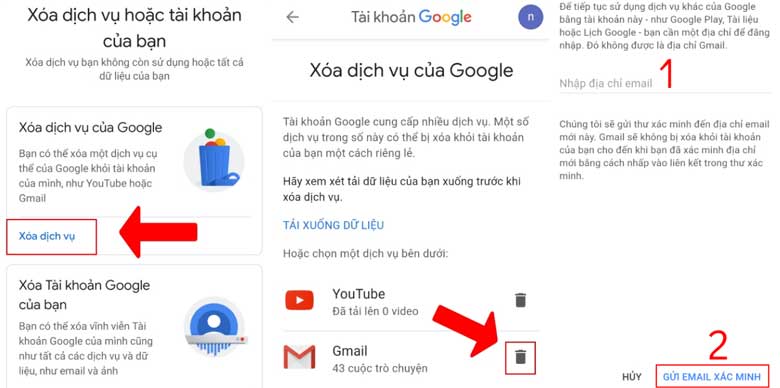 Cách xóa tài khoản gmail trên điện thoại Samsung: Bước 2