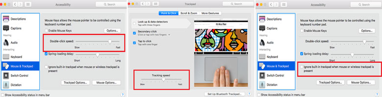 Trackpad MacBook không click được kiểm tra những cài đặt liên quan
