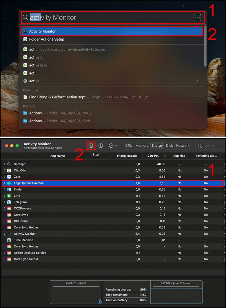 Cách khắc phục MAC bị đơ tắt bớt tab ứng dụng