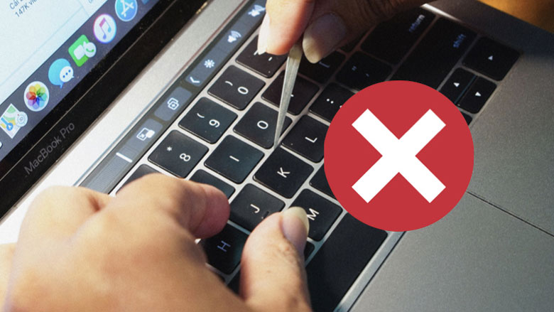 Lỗi MacBook thường gặp như sau: Máy do lỗi bàn phím