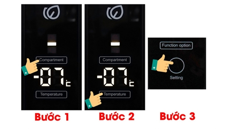 Cách chỉnh nhiệt độ tủ lạnh Aqua 2 cánh ngăn Magic Room
