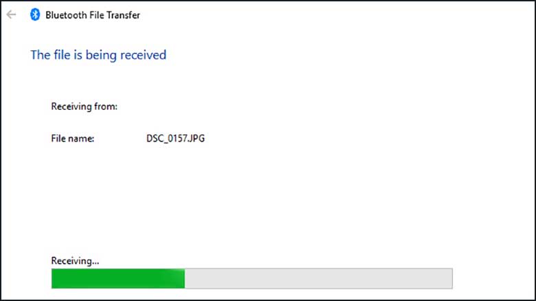 Cách chuyển ảnh từ điện thoại sang máy tính qua Bluetooth: Bước 7