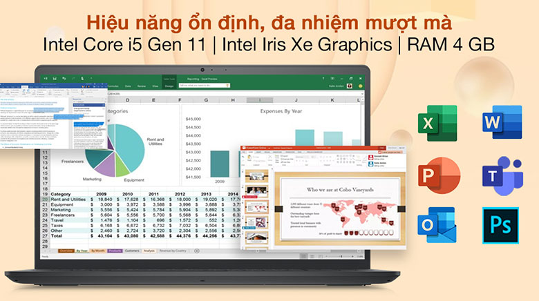 Hiệu năng mạnh mẽ - Laptop Dell Inspiron 3511 P112F001BBL