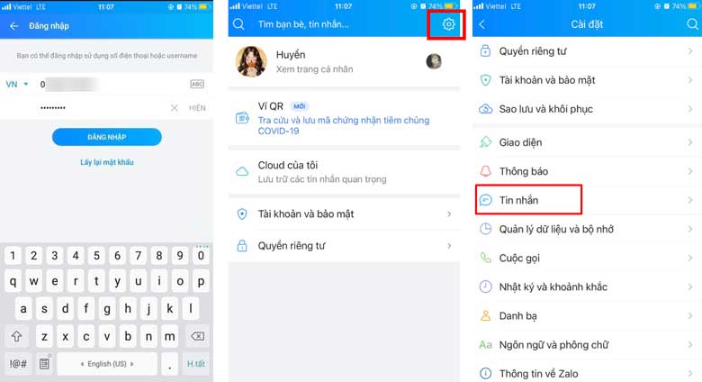 Cách chuyển tin nhắn zalo từ máy tính sang điện thoại: Bước 5