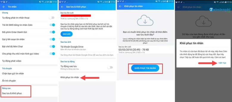 Cách chuyển tin nhắn zalo từ máy tính sang điện thoại: Bước 6