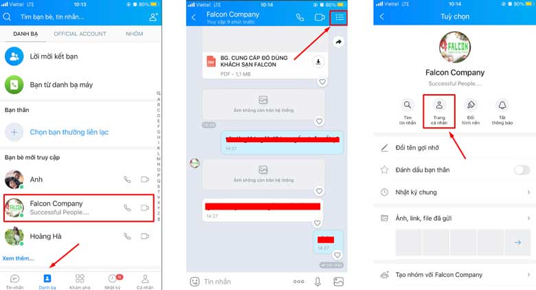 chuyển danh bạ từ zalo sang điện thoại: bước 1