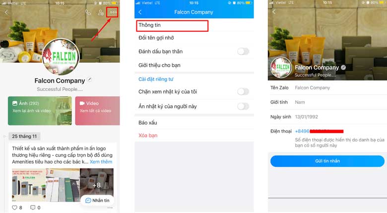 chuyển danh bạ từ zalo sang điện thoại: bước 2