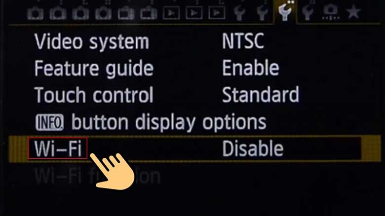 Cách chuyển ảnh từ máy ảnh Canon sang điện thoại: Kết nối 2 thiết bị - Bước 1