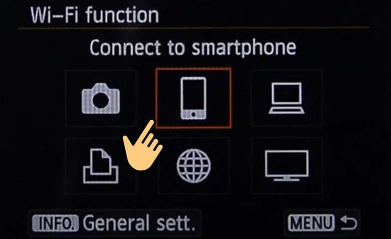 Cách chuyển ảnh từ máy ảnh Canon sang điện thoại: Kết nối 2 thiết bị - Bước 4