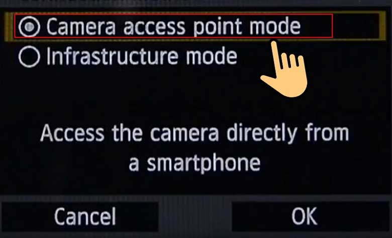 Cách chuyển ảnh từ máy ảnh Canon sang điện thoại: Kết nối 2 thiết bị - Bước 5