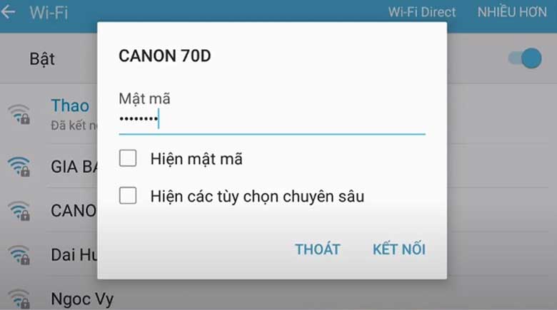 Cách chuyển ảnh từ máy ảnh Canon sang điện thoại: Kết nối 2 thiết bị - Bước 7
