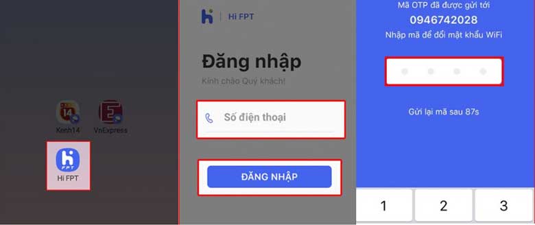 Cách đổi mật khẩu wifi bằng điện thoại với mạng FPT bằng ứng dụng: Bước 2
