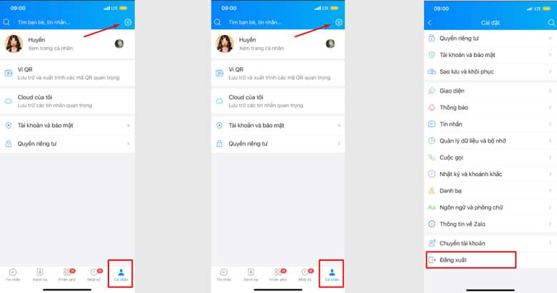 Cách đăng xuất zalo trên điện thoại