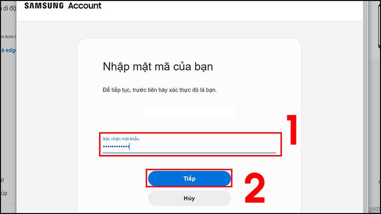 Cách xóa mật khẩu điện thoại Samsung khi quên mật khẩu: Bước 5