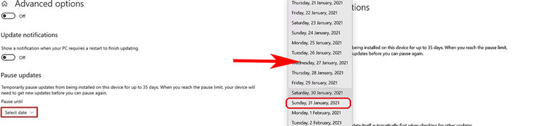Cách tắt bản cập nhật Win 10 bằng Settings