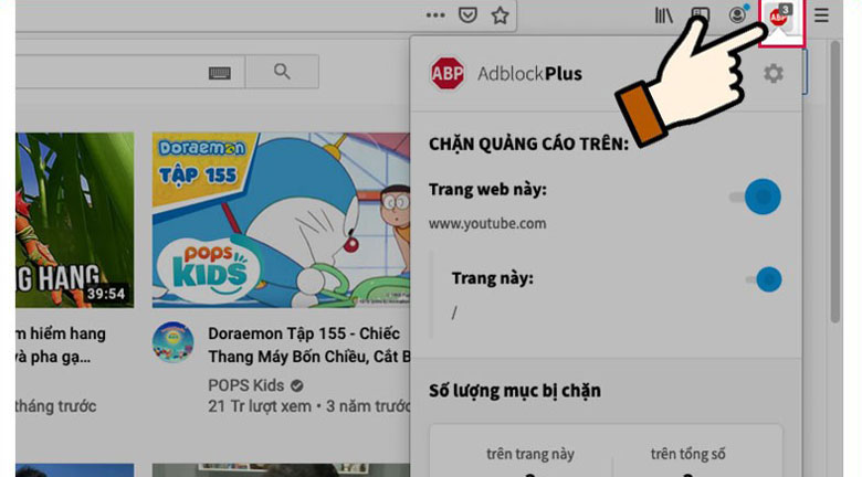 AdBlock Plus chặn quảng cáo Firefox