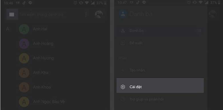 cách lấy lại số điện thoại đã xóa trên Samsung: Bước 2
