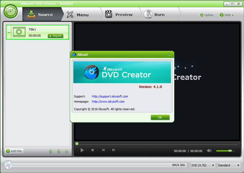 iSkysoft DVD Creator ứng dụng làm video trên MacBook