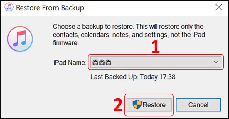 Cách lấy lại số điện thoại đã xóa trên iPhone bằng iTunes: Bước 2