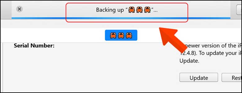 Cách lấy lại số điện thoại đã xóa trên iPhone bằng iTunes: Sao lưu bước 3