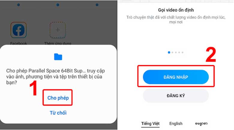 Cách đăng nhập 2 zalo trên 1 điện thoại bằng ứng dụng: Bước 8