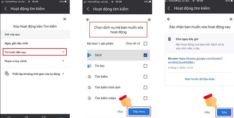 Cách xóa lịch sử tìm kiếm Google trên điện thoại: Bước 2