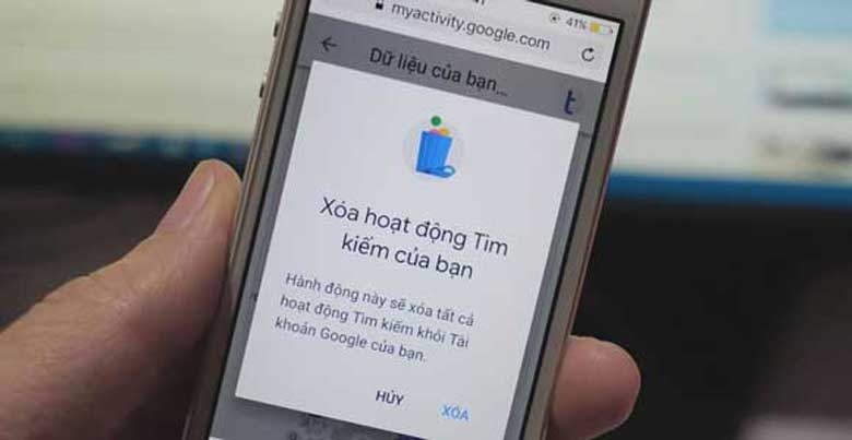 Cách xóa lịch sử tìm kiếm Google trên điện thoại