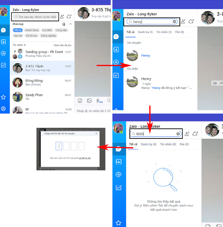 Cách tìm lại cuộc ẩn trò chuyện Zalo trên máy tính